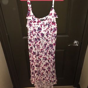 High low dress flower print